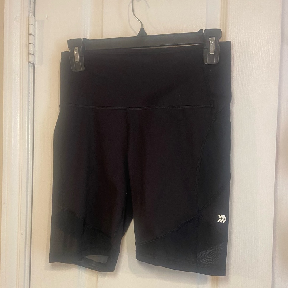 ALL IN MOTION Black Mesh Bike Shorts